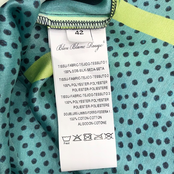 BLEU BLANC ROUGE BIB FRONT EMBROIDERED & BEADED SILK DRESS - Picture 10 of 16